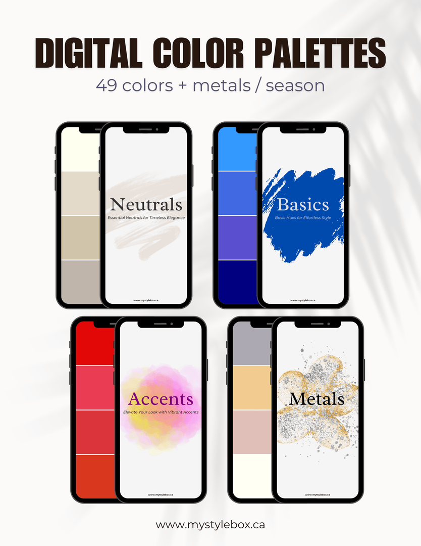 Digital Seasonal Color Analysis Palette