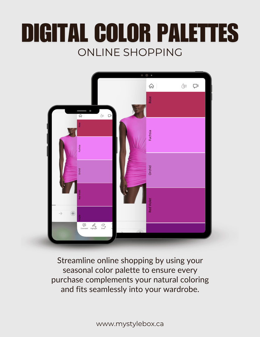 Digital Seasonal Color Analysis Palette