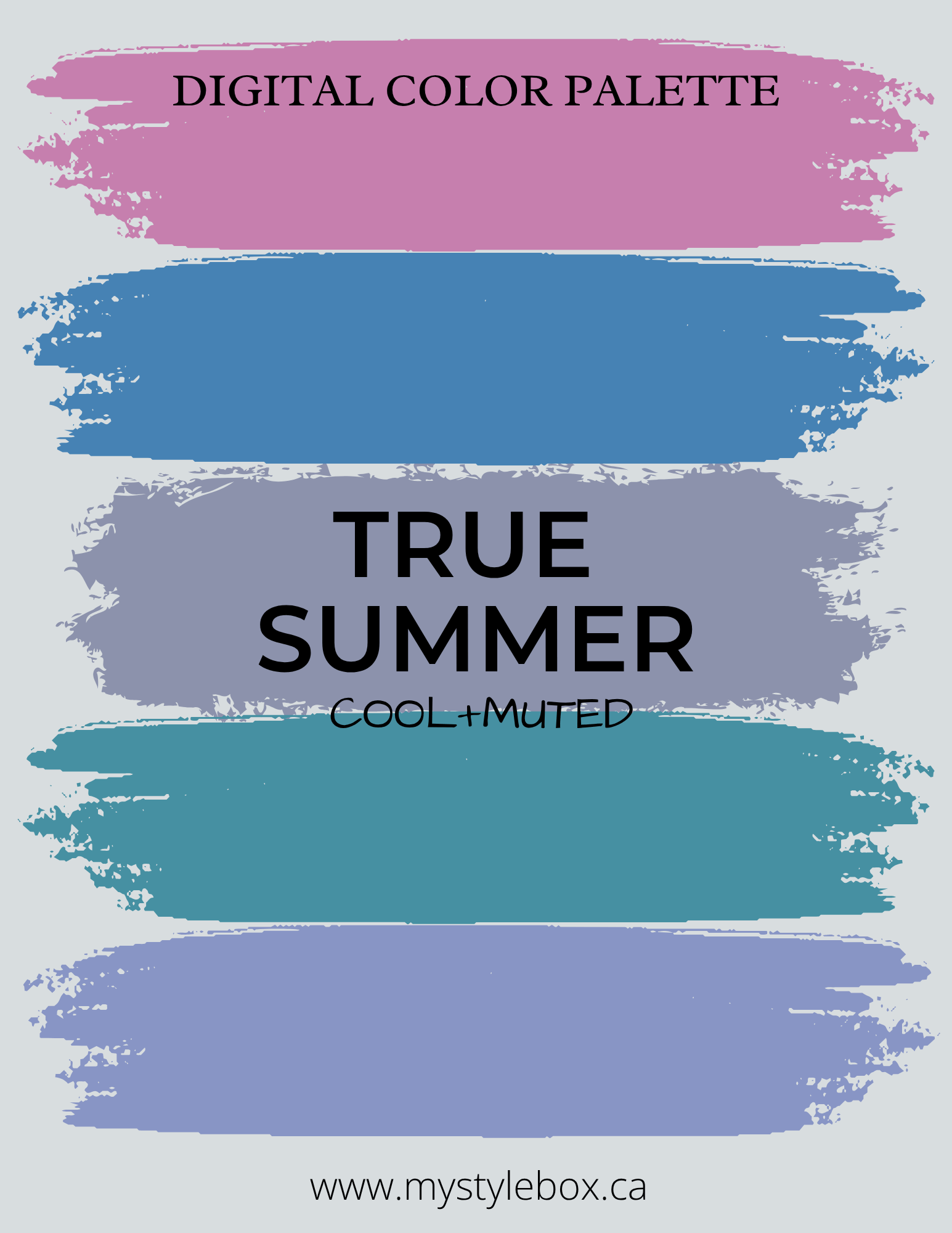 Digital Seasonal Color Palette and Combinations