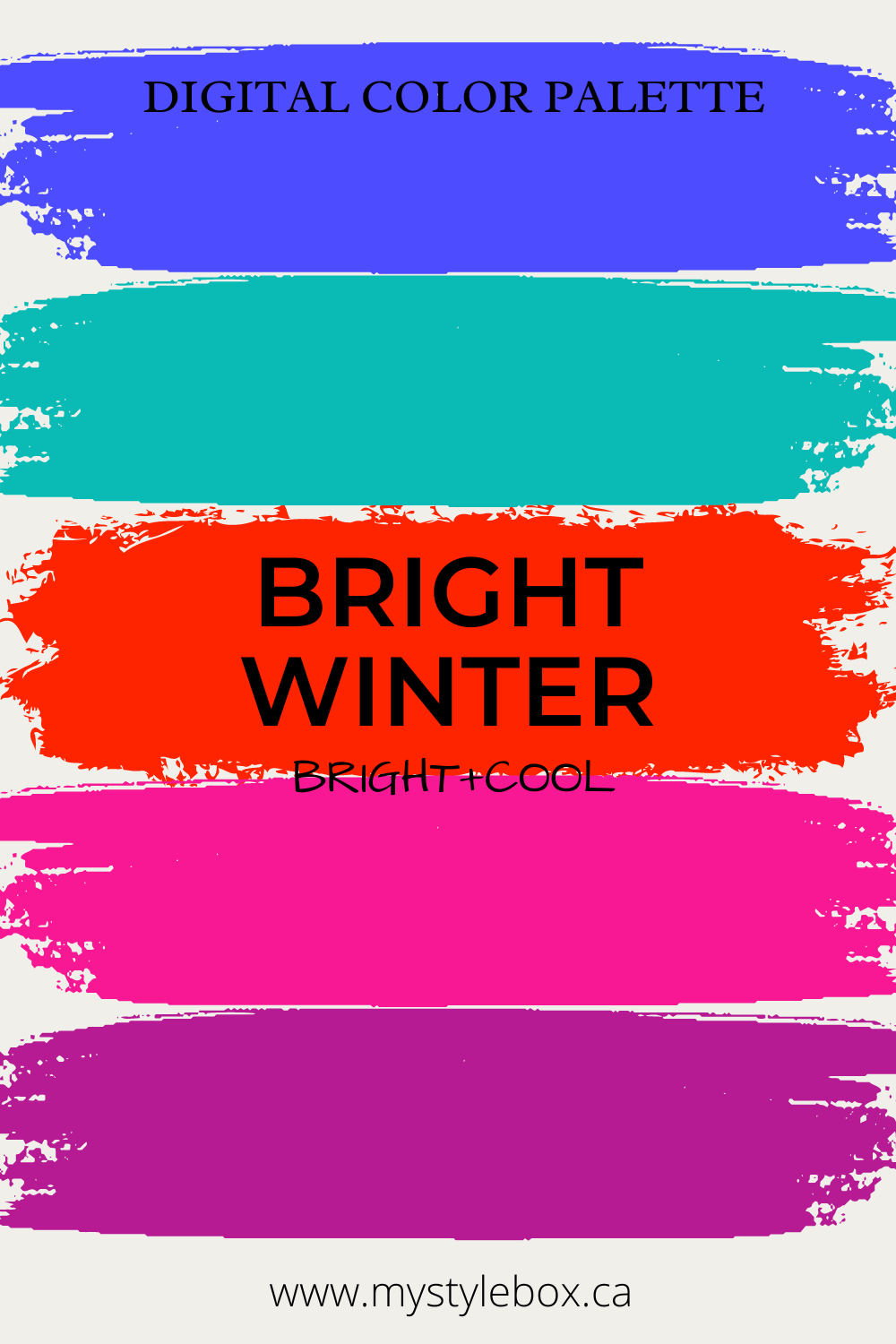 Bright Winter Digital Color Palette and Makeup Guide