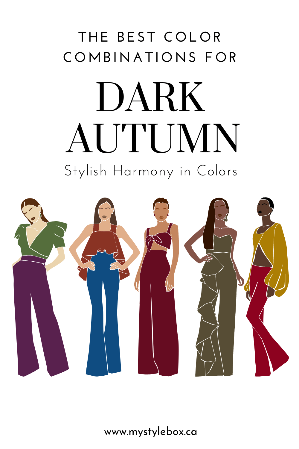 Dark Autumn Season Color Combinations