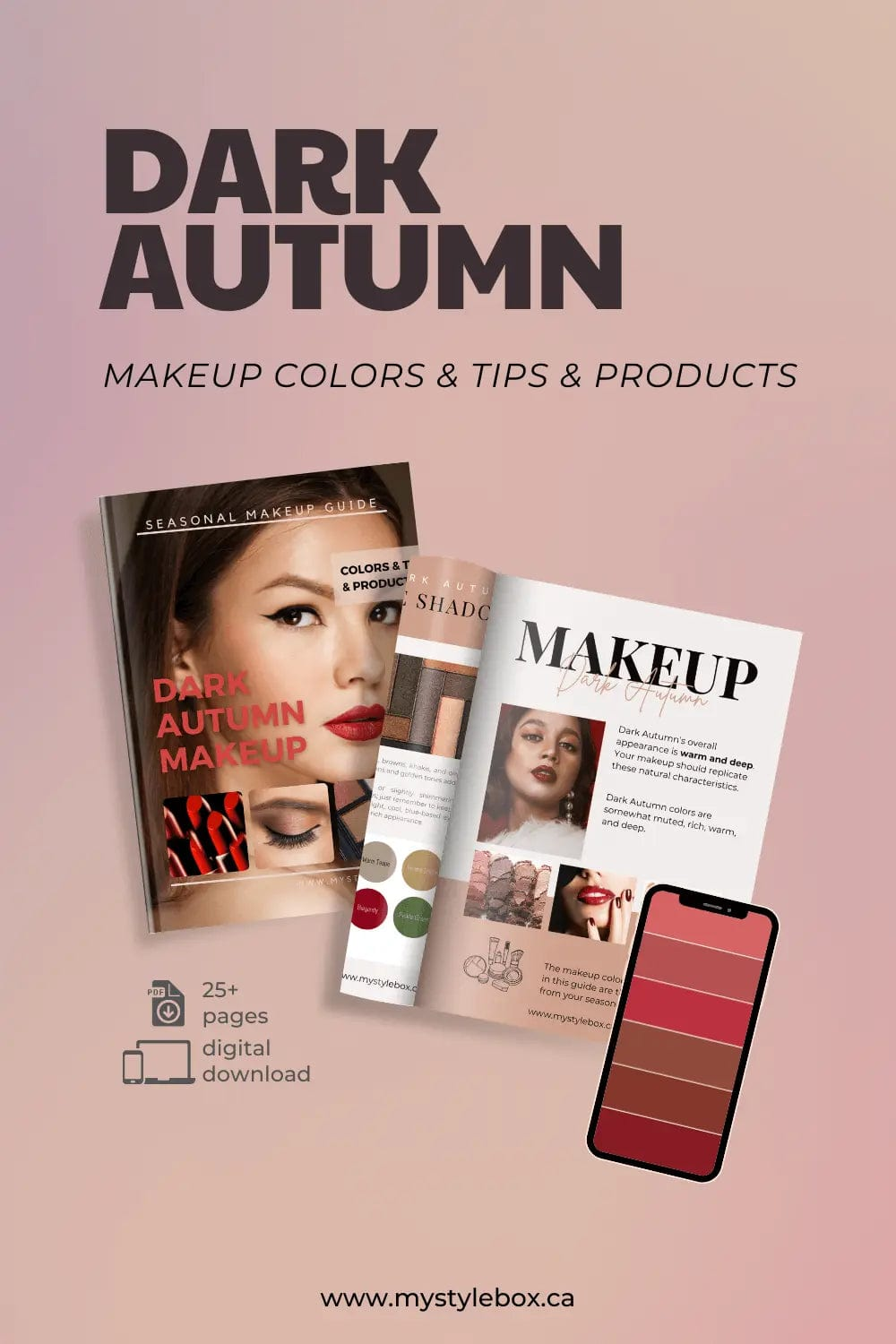Dark Autumn Color Season Makeup Guide