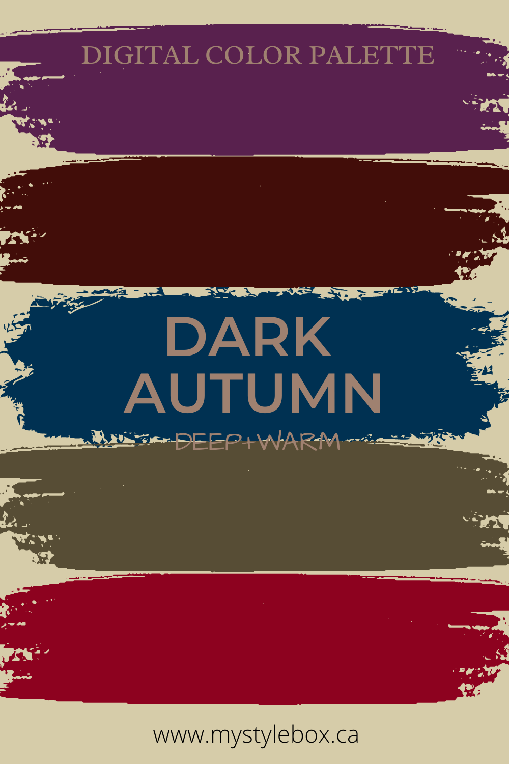 Dark Autumn Digital Color Palette and Makeup Guide