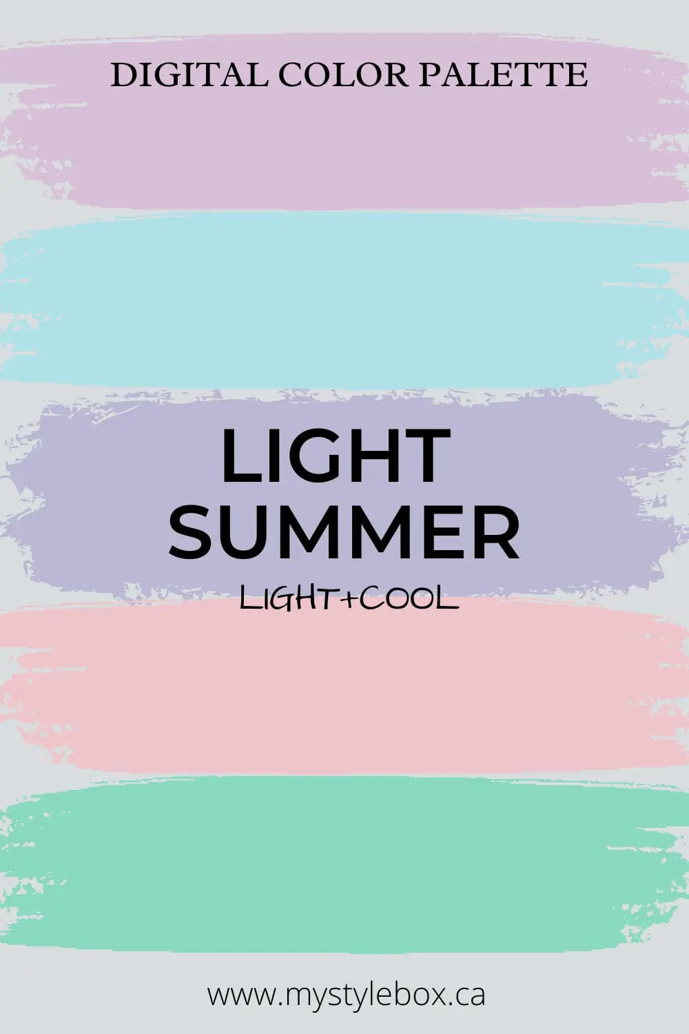 Light Summer Digital Color Palette and Hair Color Guide