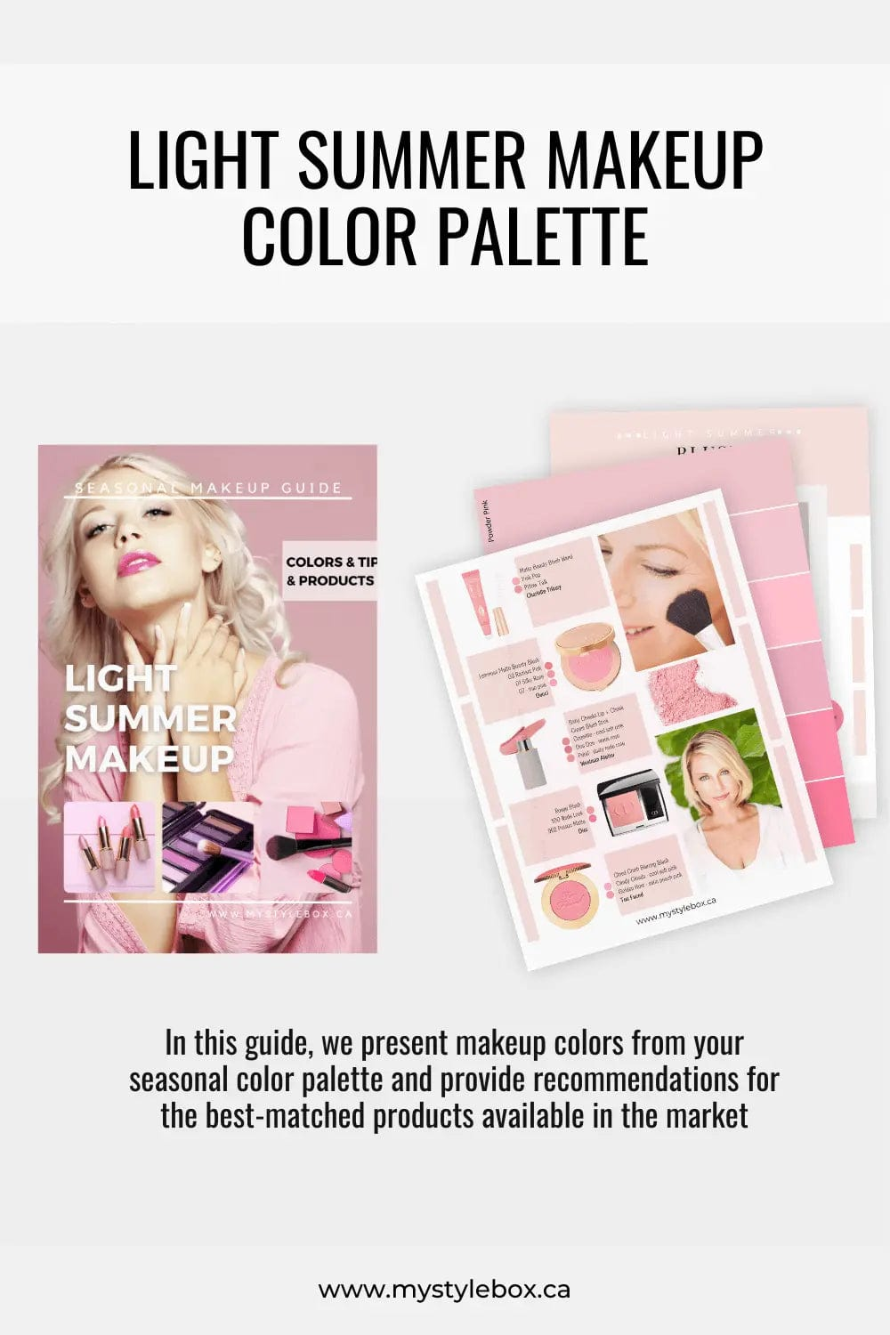 Light Summer Digital Color Palette and Makeup Guide