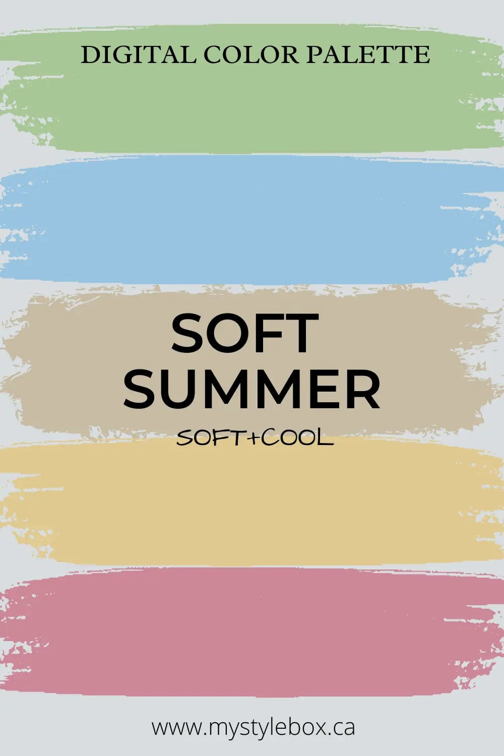 Soft Summer Digital Color Palette and Hair Color Guide