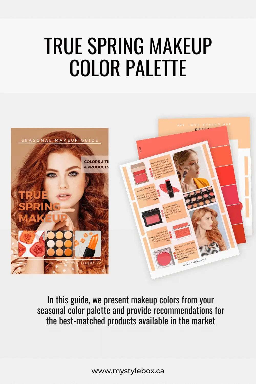 True Spring Digital Color Palette and Makeup Guide