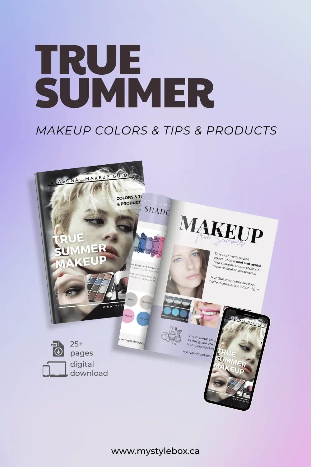 True Summer Digital Color Palette and Makeup Guide