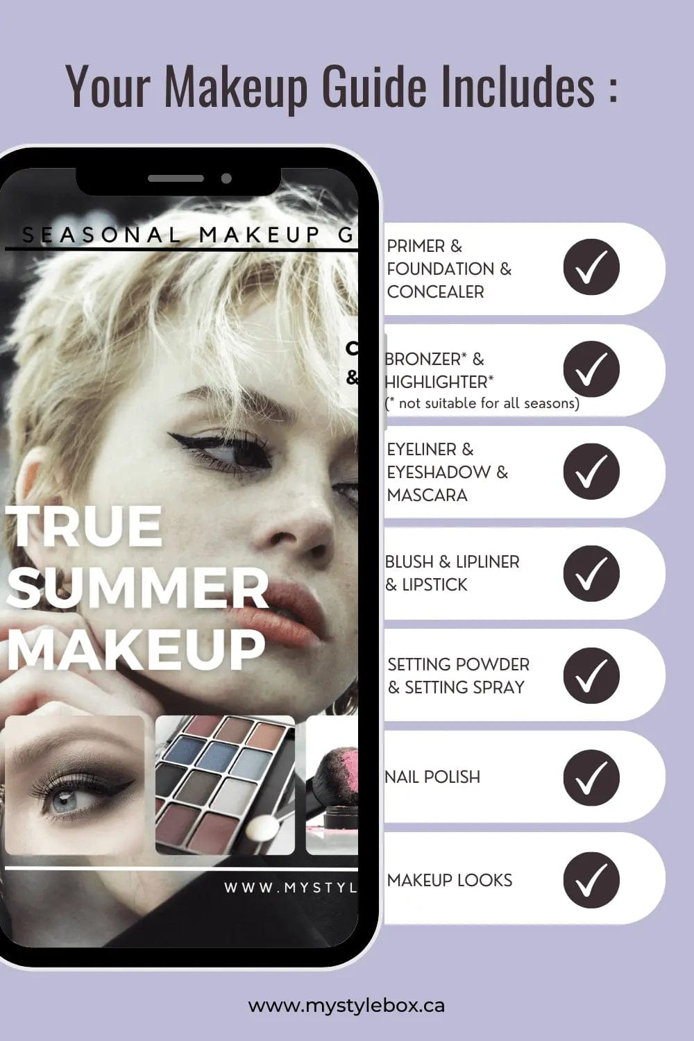 True Summer Digital Color Palette and Makeup Guide