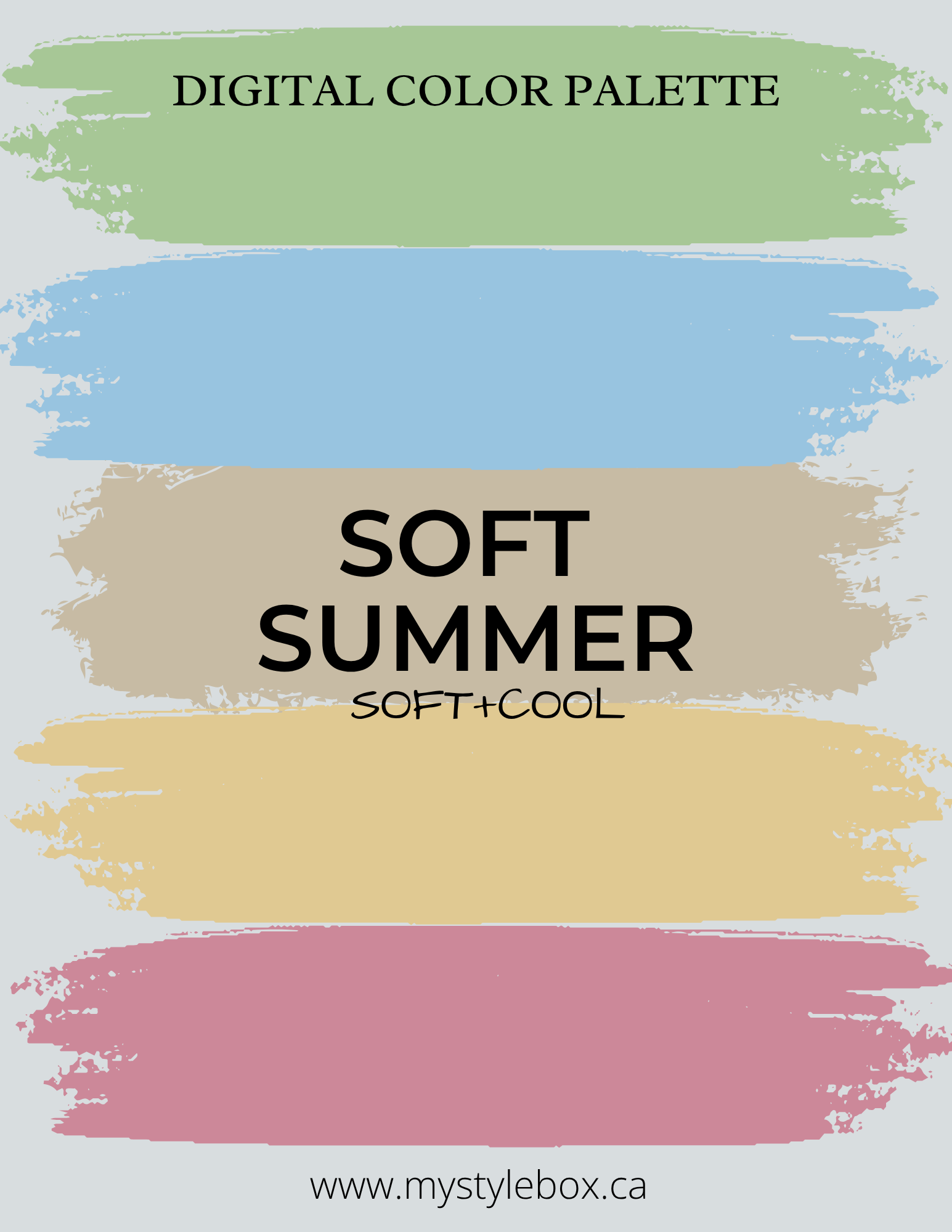 Digital Seasonal Color Analysis Palette