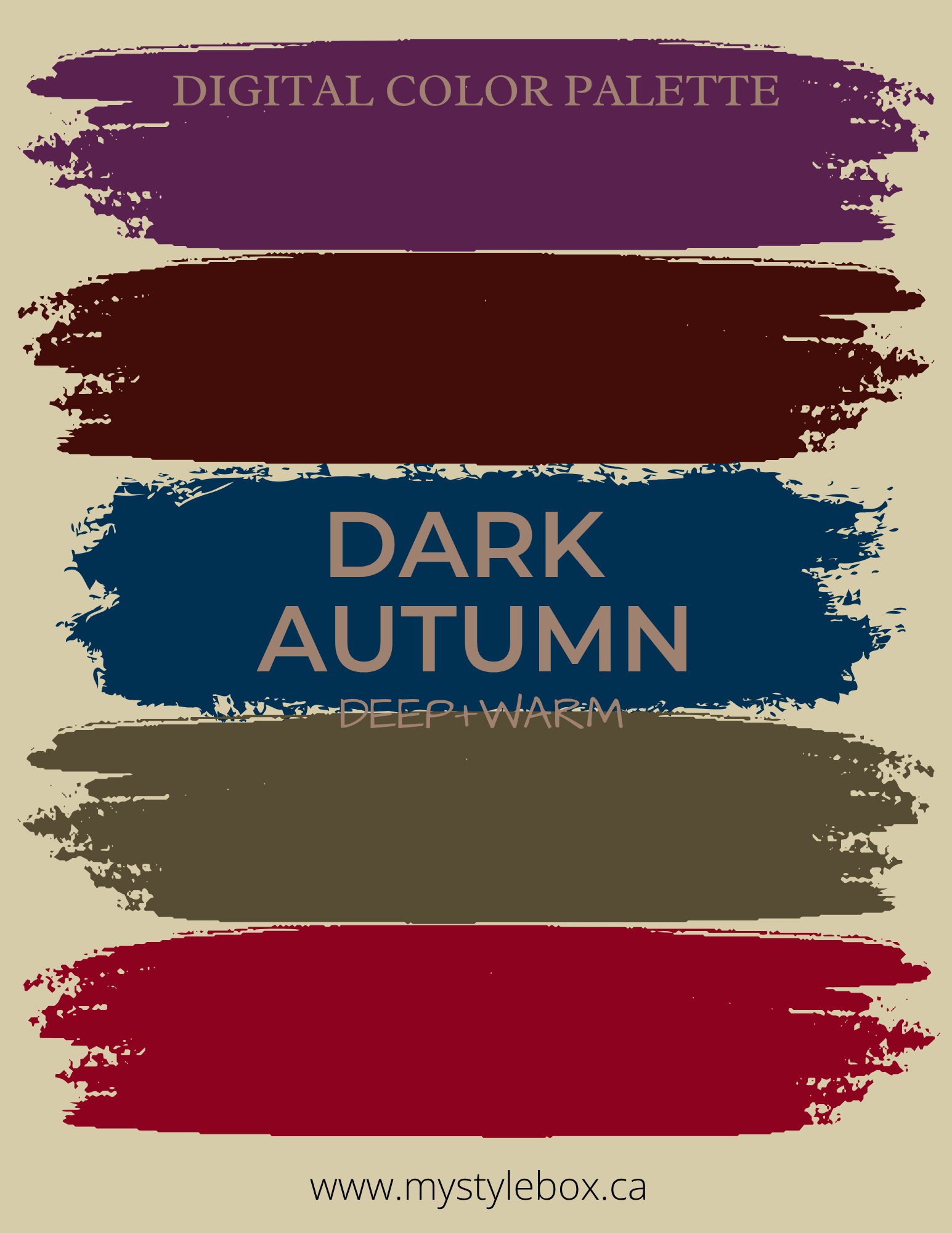 Digital Seasonal Color Analysis Palette