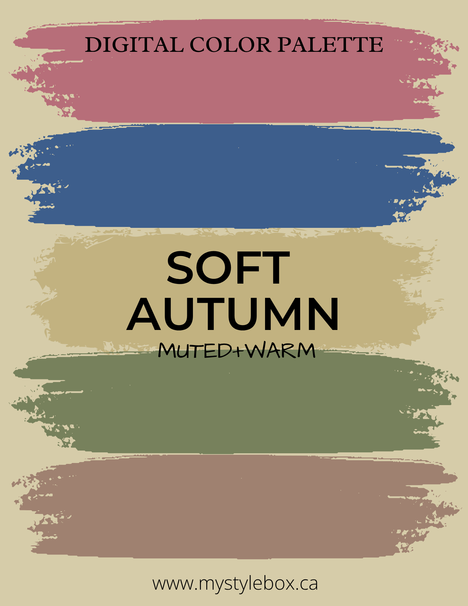 Digital Seasonal Color Palette and Combinations