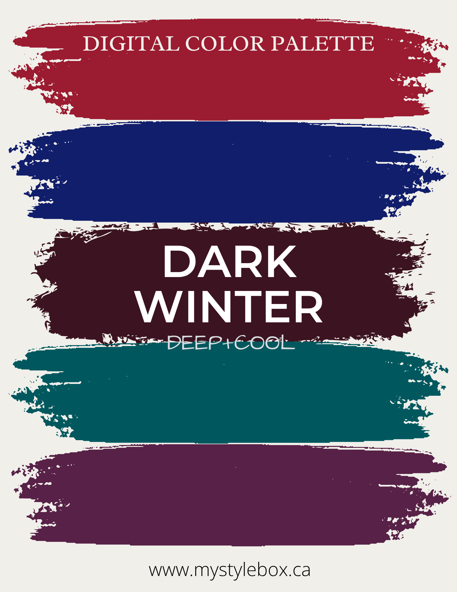Digital Seasonal Color Palette and Combinations