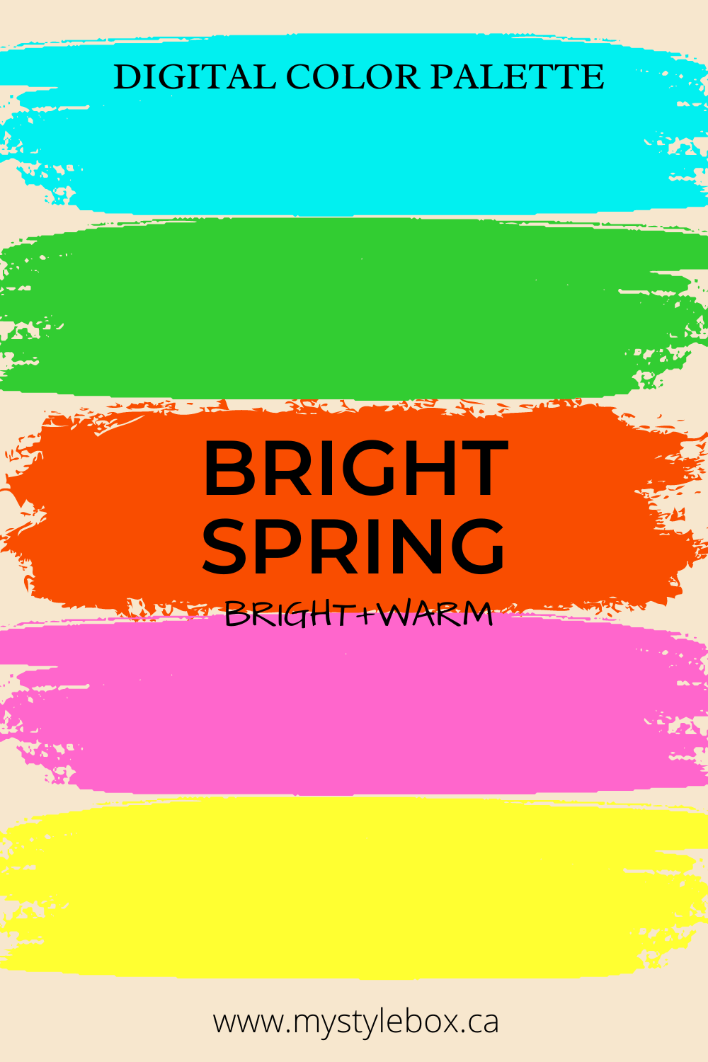 Bright Spring Season Color Palette and Combinations Bundle