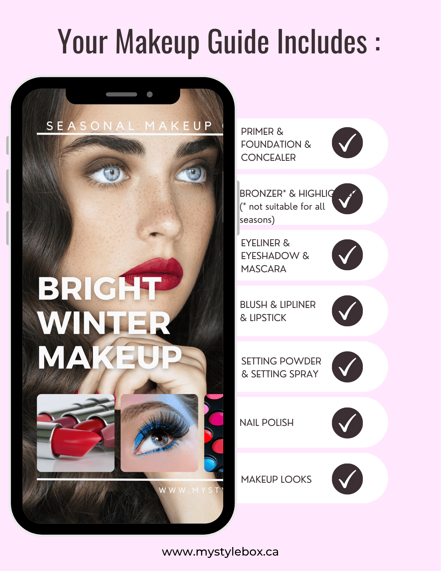Bright Winter Color Season Makeup Guide