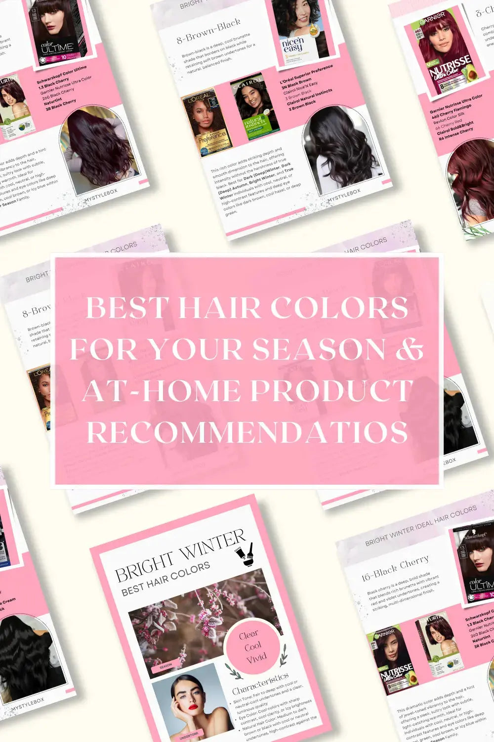 Bright Winter Color Season Hair Color Guide Mystylebox