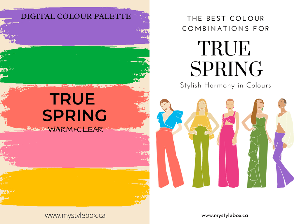 True Spring Colour Combinations True Spring Season Color Palette and Combinations Bundle