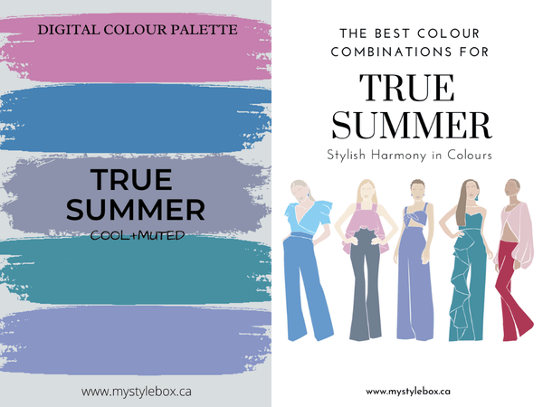 True Summer Season Color Palette and Combinations