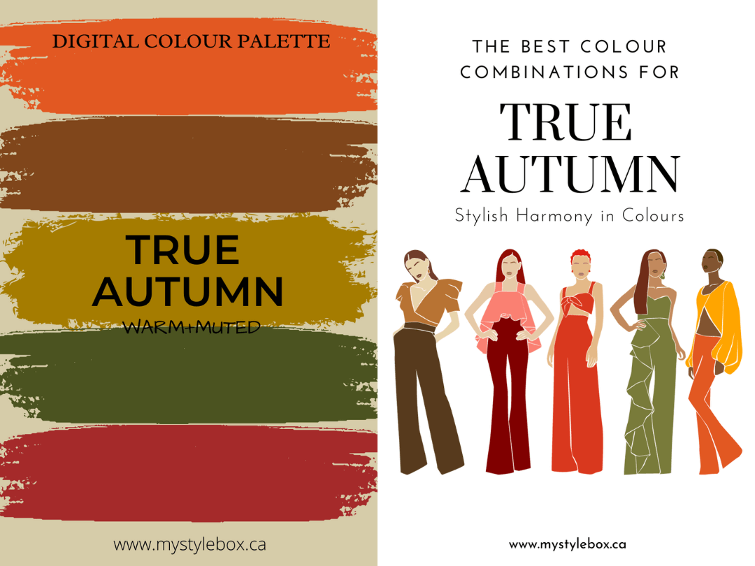 True Autumn Season Color Palette and Combinations