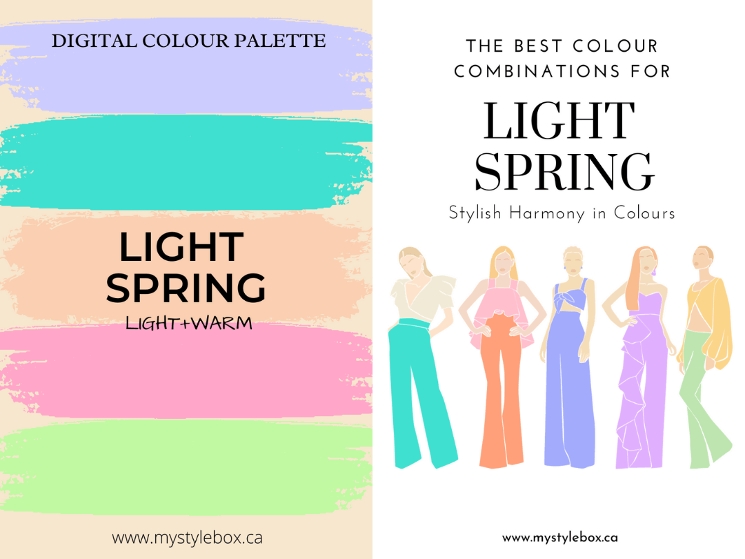 Light Spring Season Color Palette and Combinations Bundle