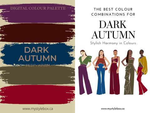 Dark (Deep) Autumn Season Color Palette and Combinations