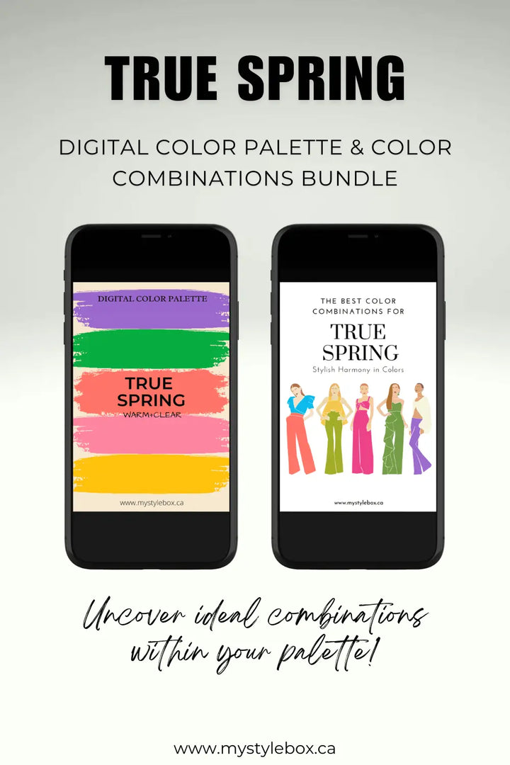 True (Warm) Spring Digital Color Palette and Color Combinations
