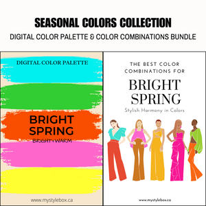 Bright Spring Season Digital Color Palette and Color Combinations Bundle