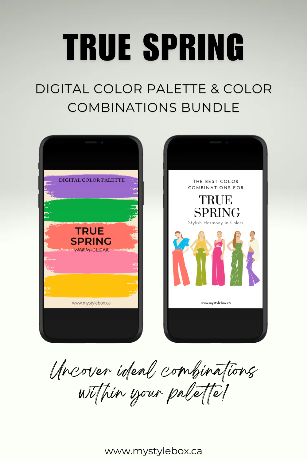 True Spring Season Digital Color Palette and Color Combinations Bundle