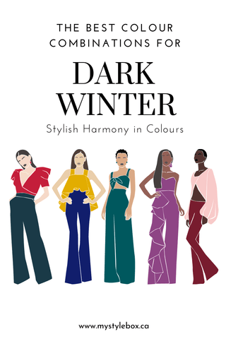 Dark (Deep) Winter Season Color Combinations