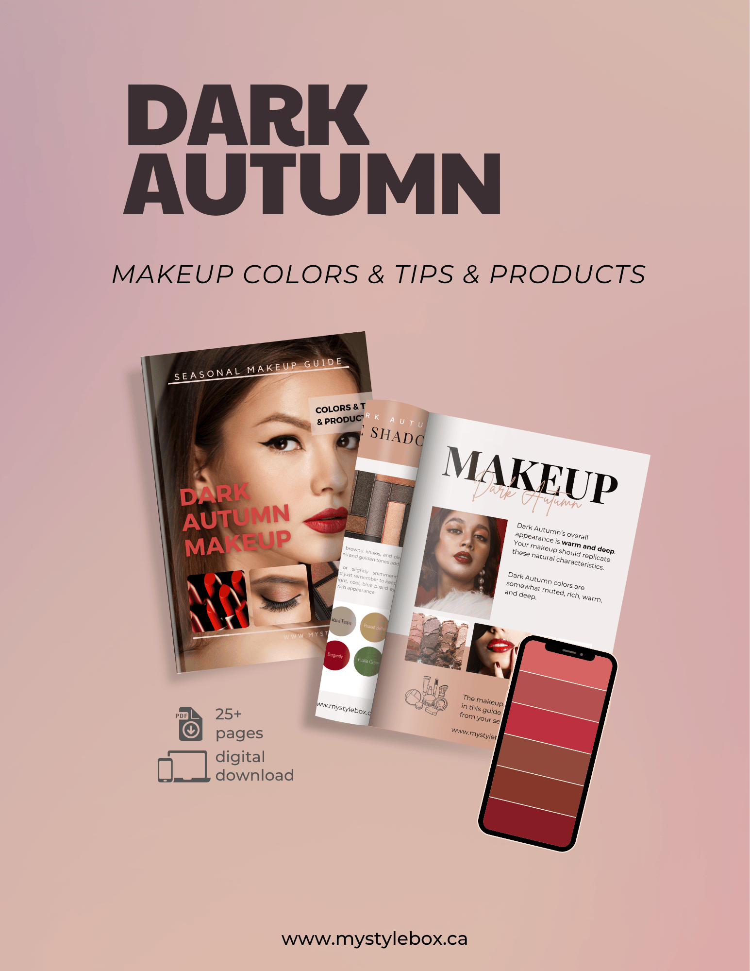 Dark Autumn Color Season Makeup Guide