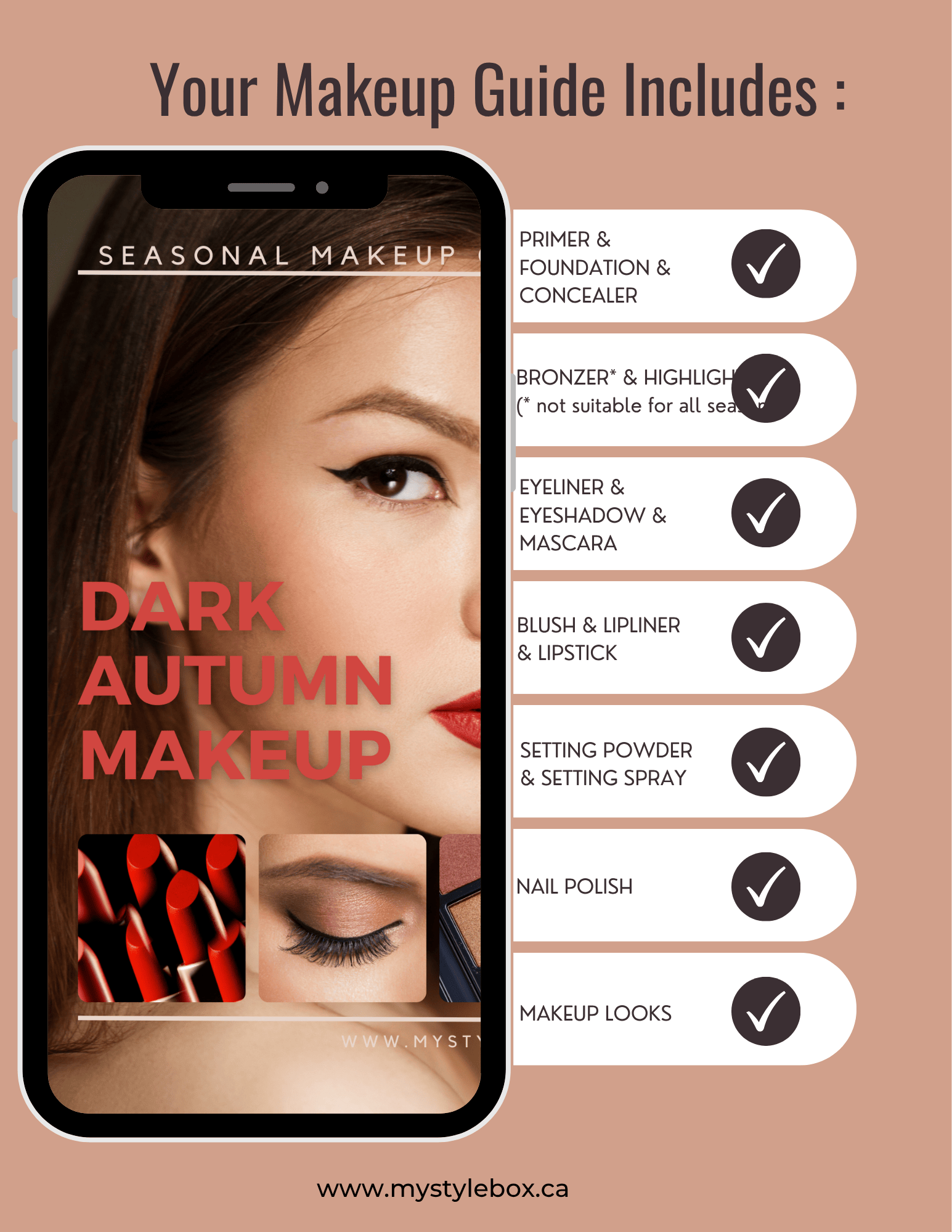 Dark Autumn Color Season Makeup Guide