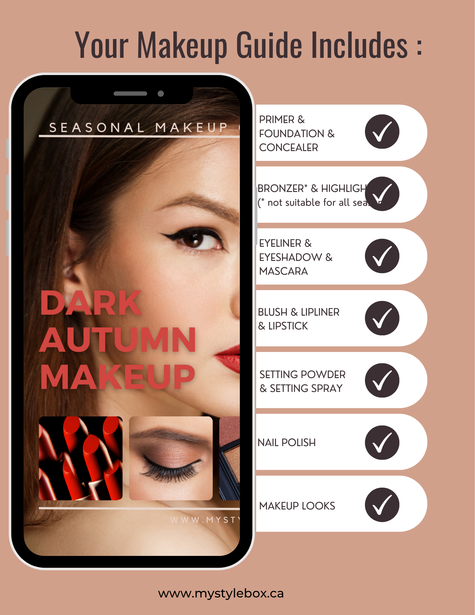 Dark Autumn Digital Color Palette and Makeup Guide