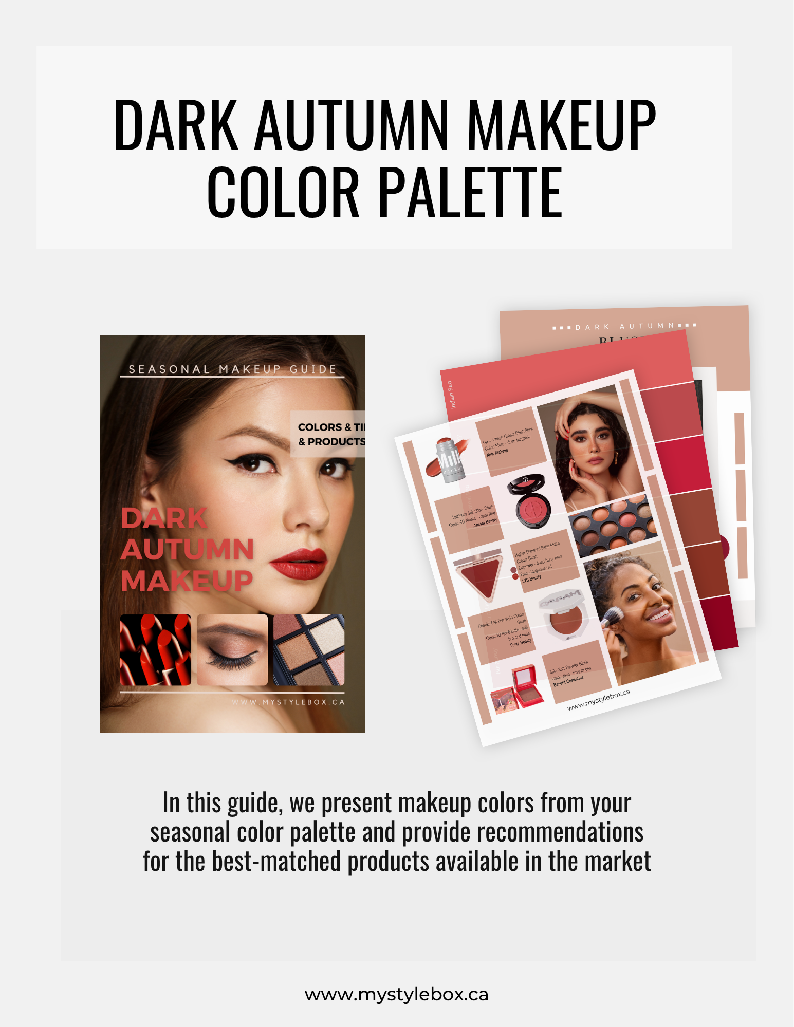 Dark Autumn Digital Color Palette and Makeup Guide