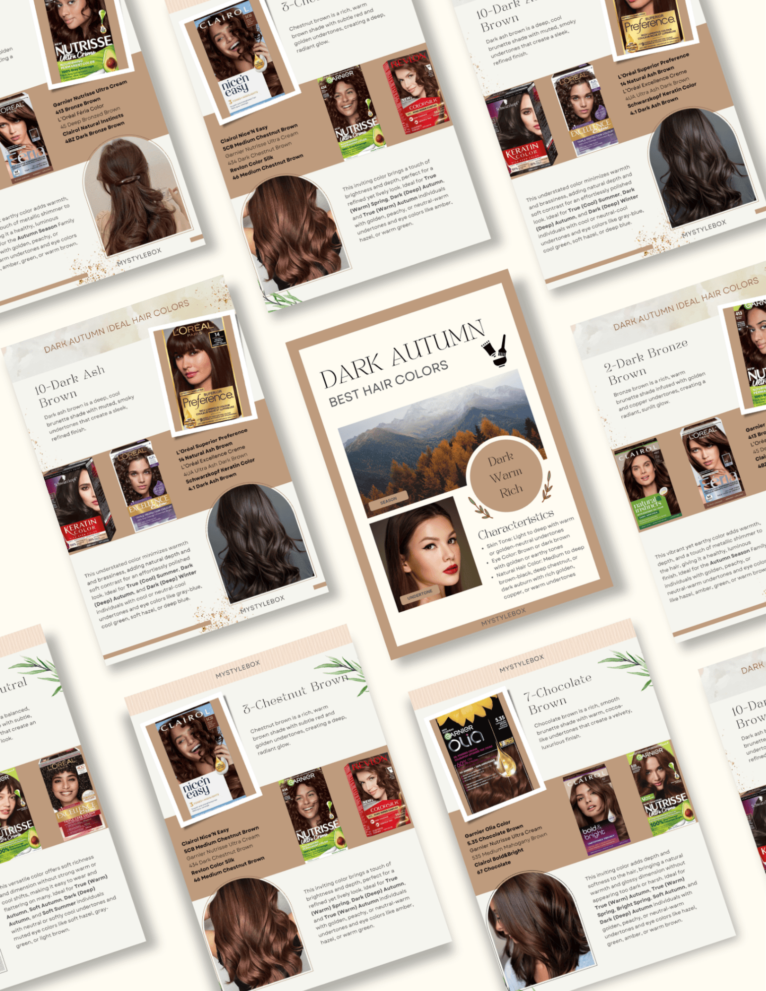 Dark Autumn Season Hair Color Guide