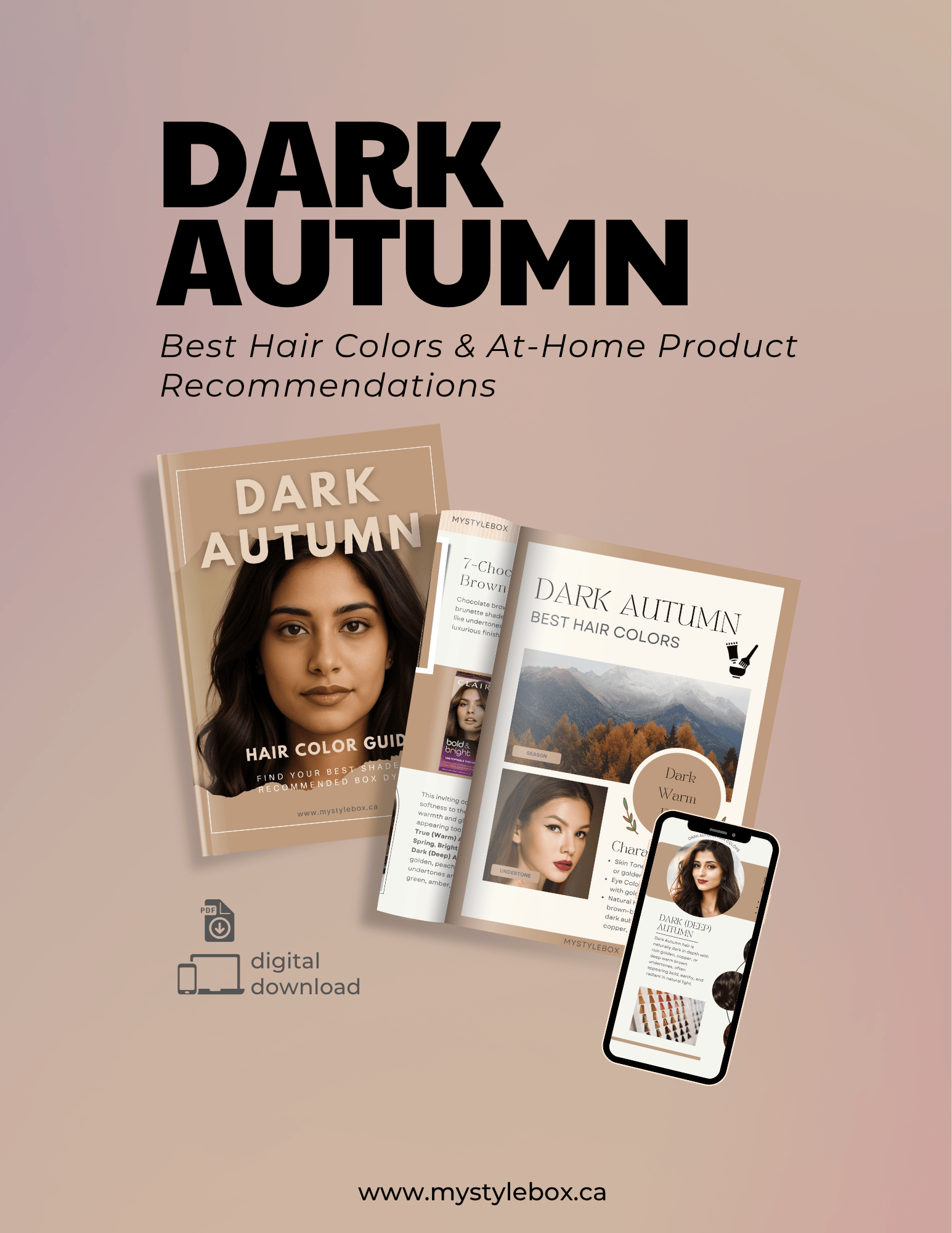 Dark Autumn Season Hair Color Guide