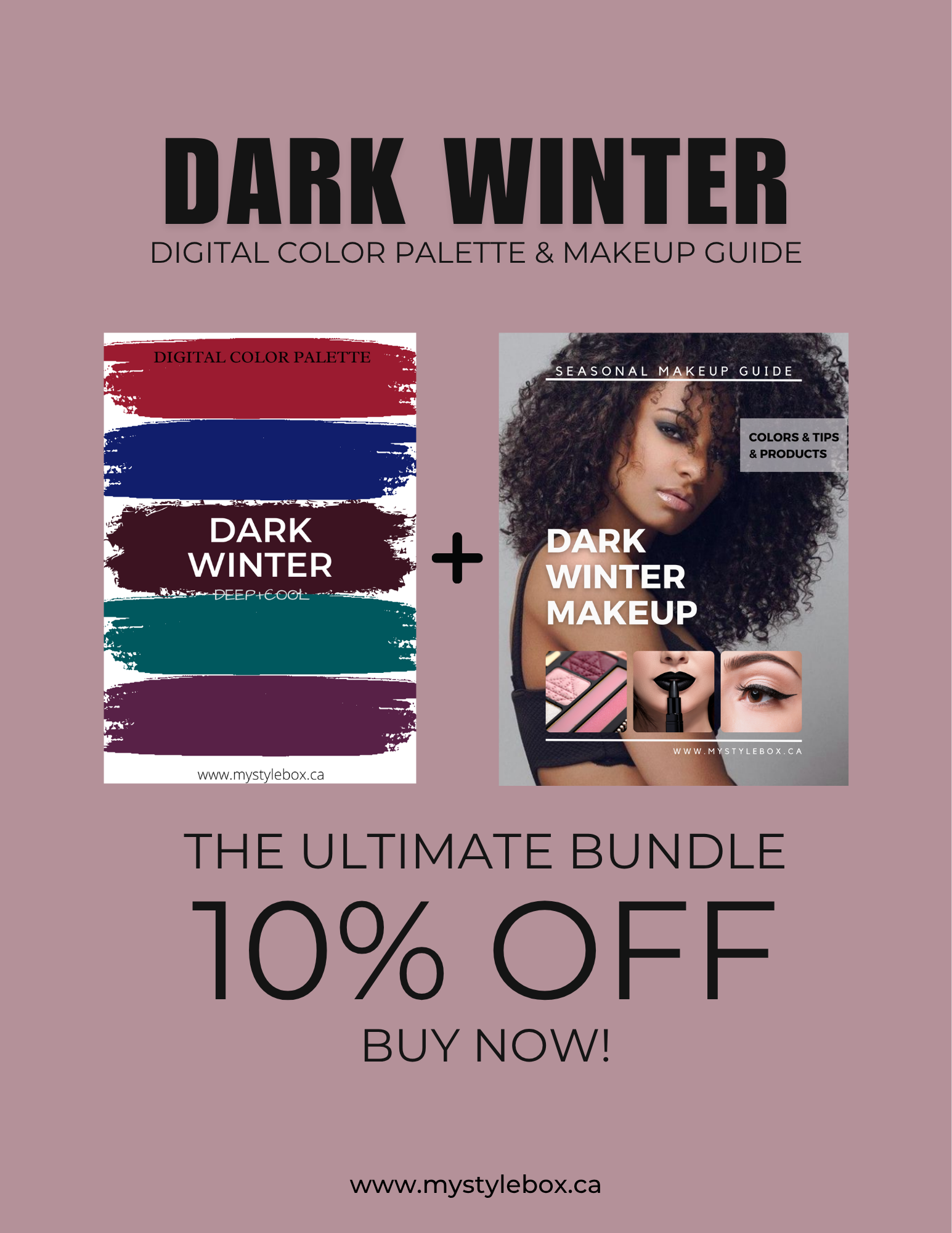 Dark Winter Digital Color Palette and Makeup Guide