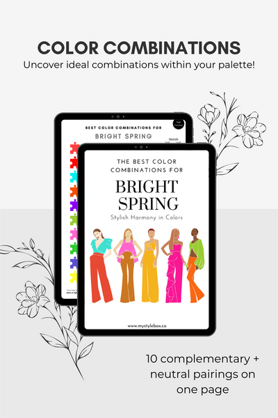 Paquete de combinaciones de colores y paleta de colores digitales Bright Spring Season