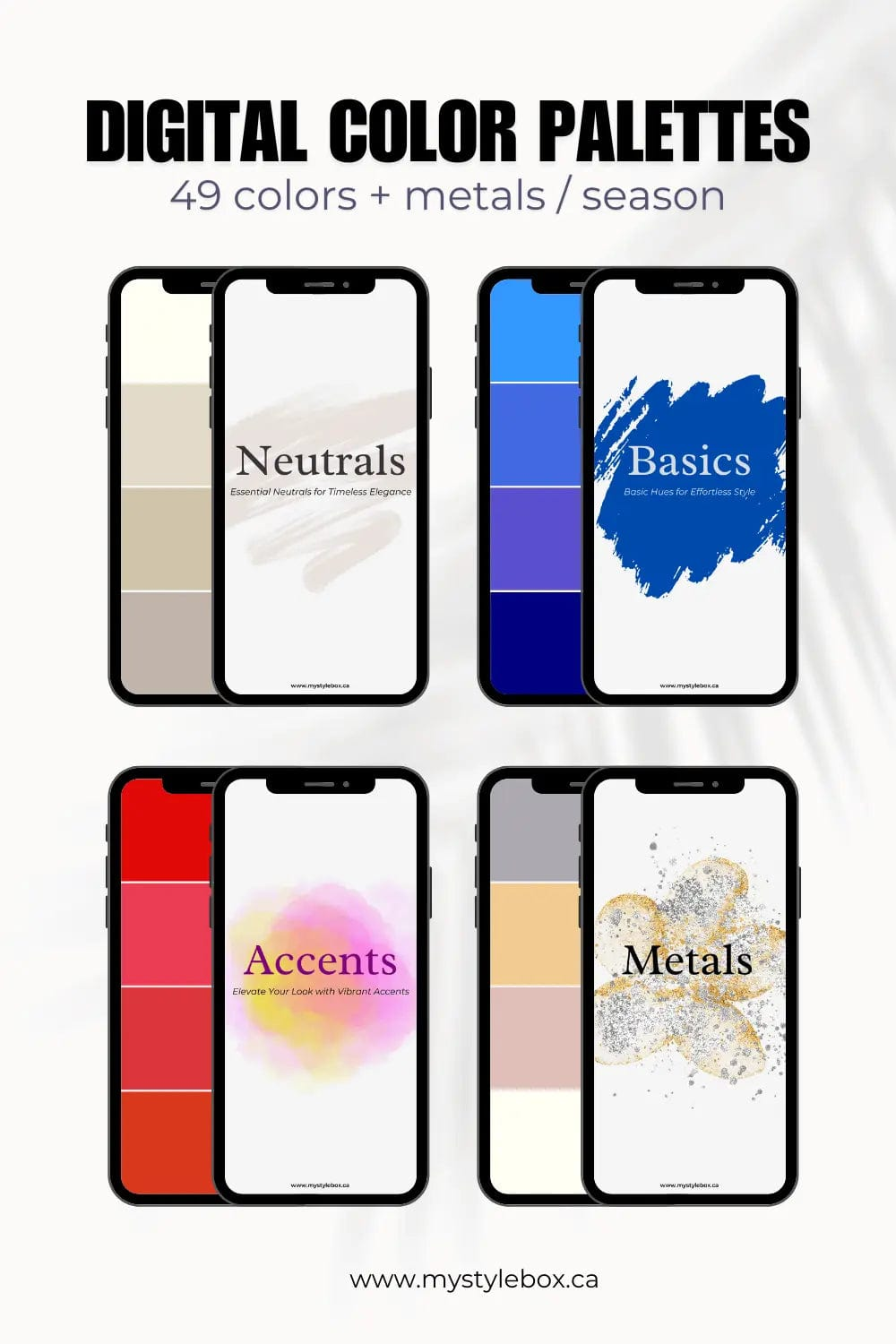 Dark Autumn Season Digital Color Palette and Color Combinations