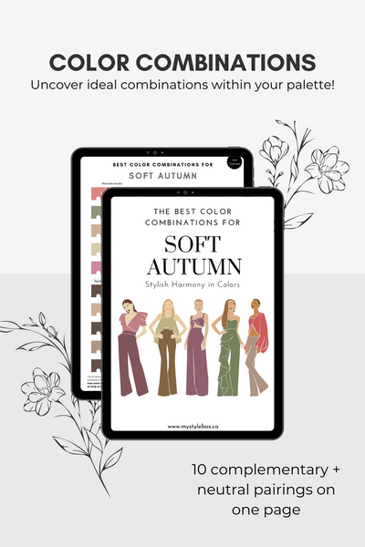Paquete de paleta de colores digitales y combinaciones de colores suaves de la temporada de otoño
