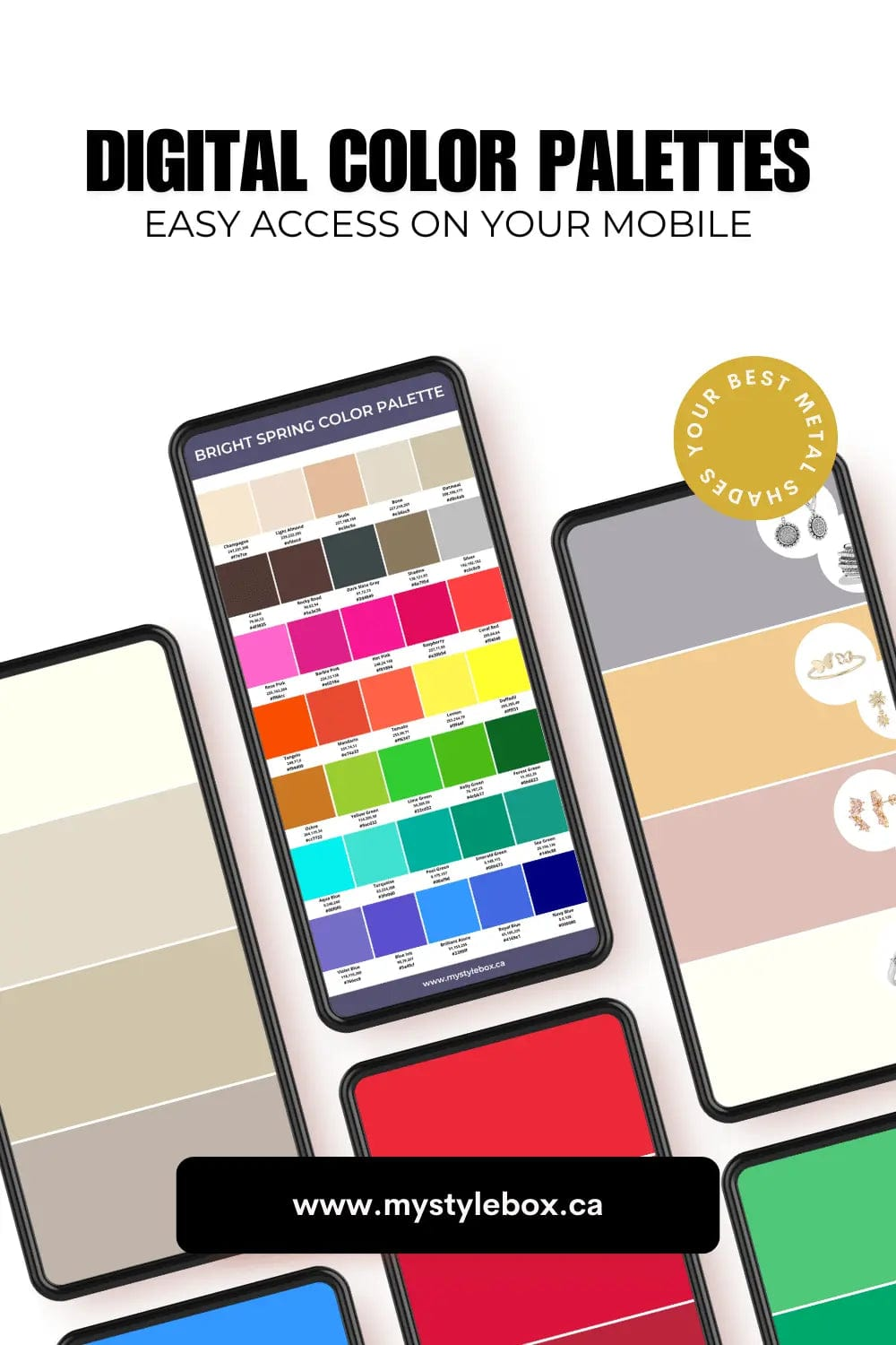 Dark Autumn Season Digital Color Palette and Color Combinations