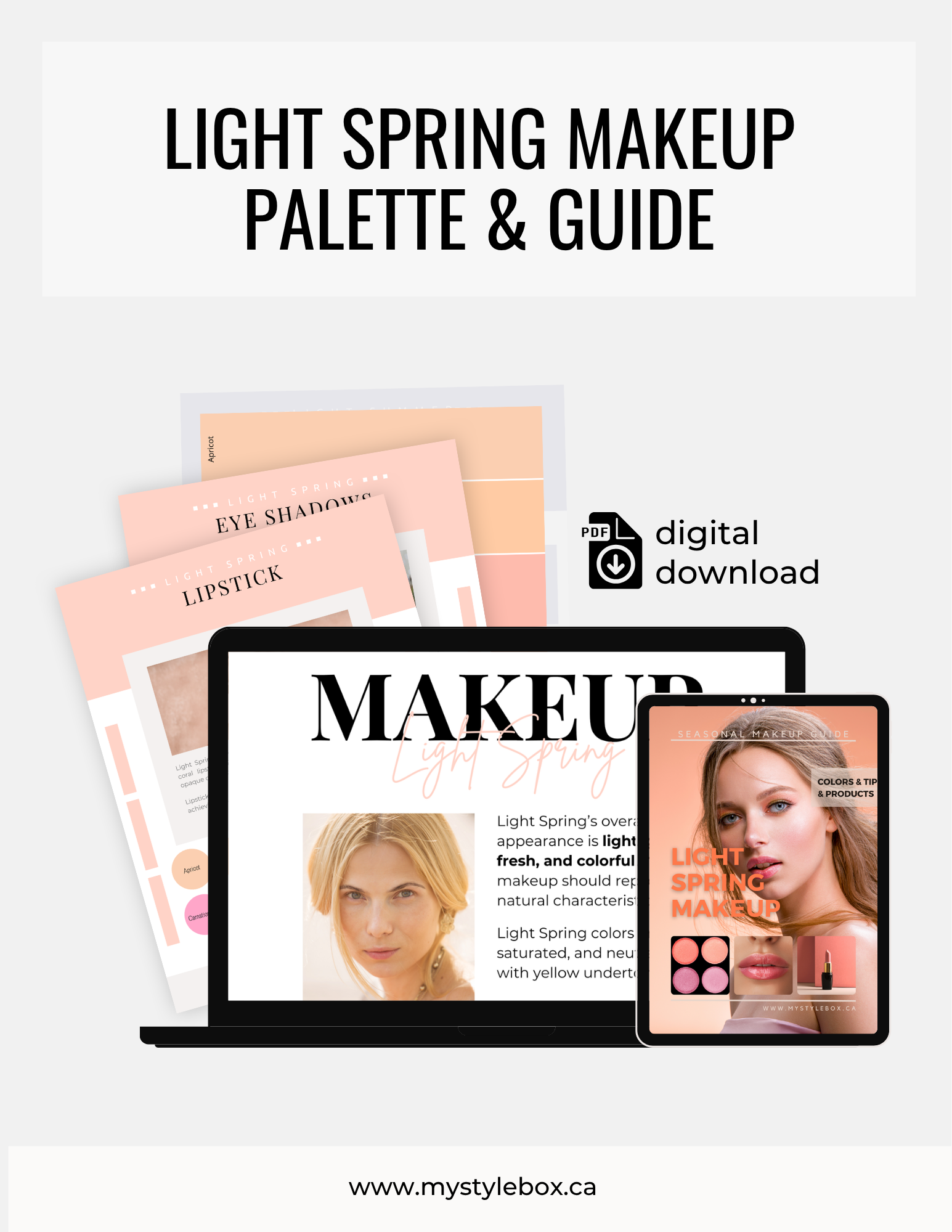 Light Spring Digital Color Palette and Makeup Guide