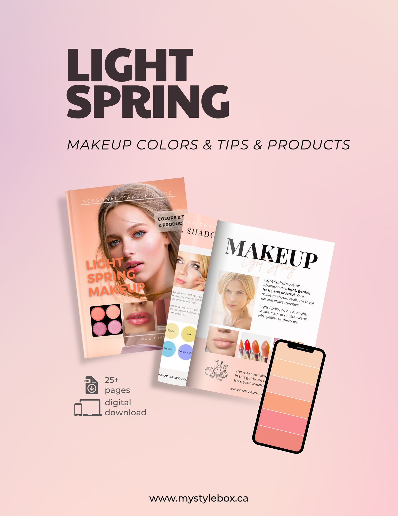 Light Spring Digital Color Palette and Makeup Guide