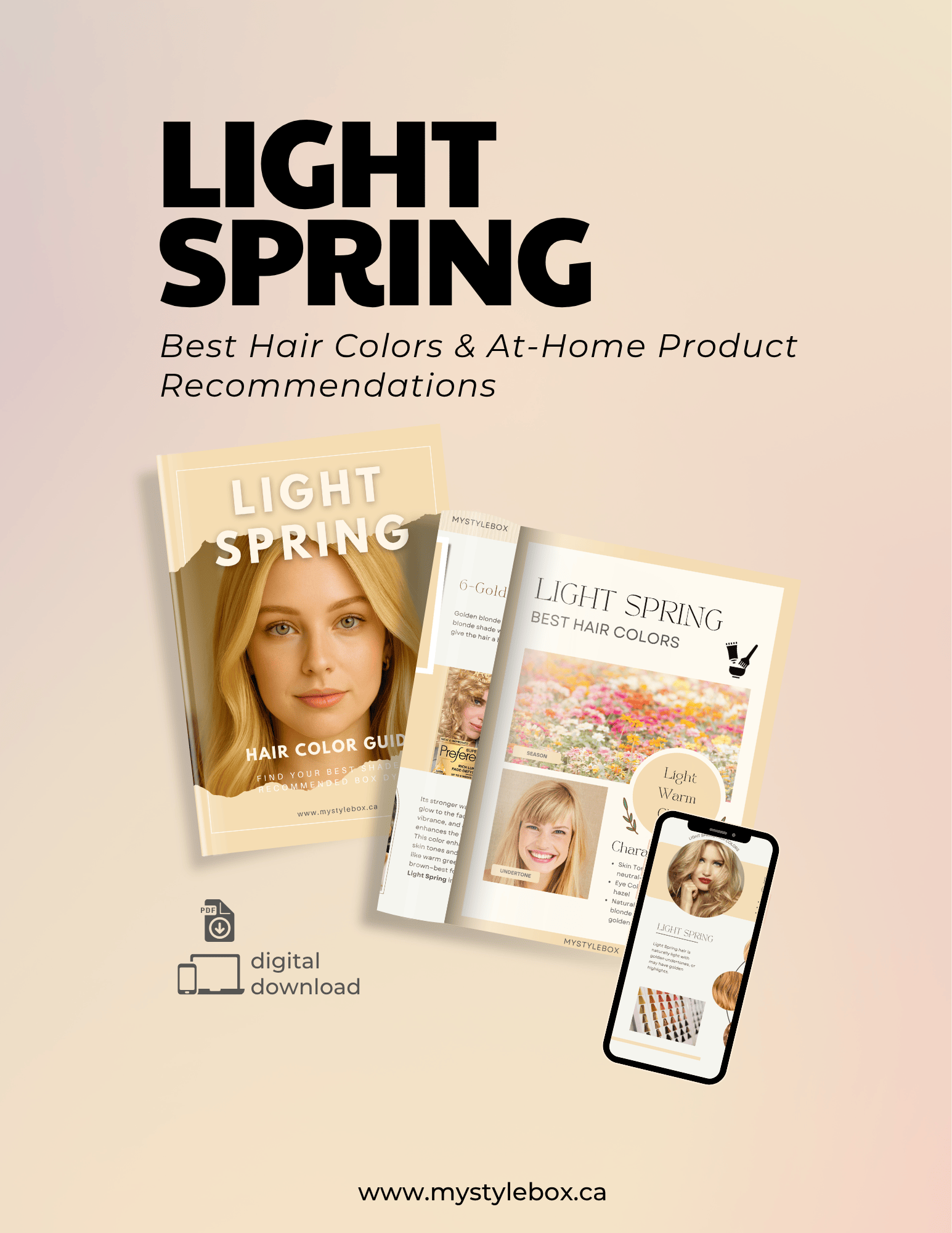 Light Spring Season Hair Color Guide