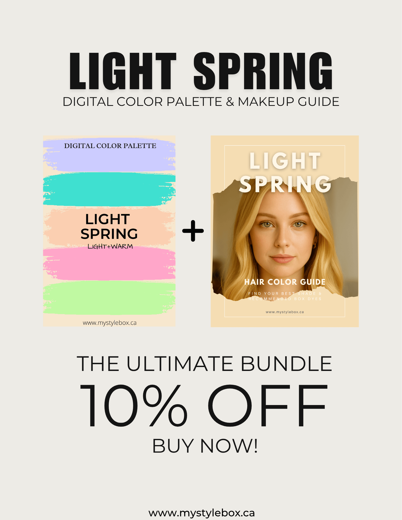 Light Spring Digital Color Palette and Hair Color Guide