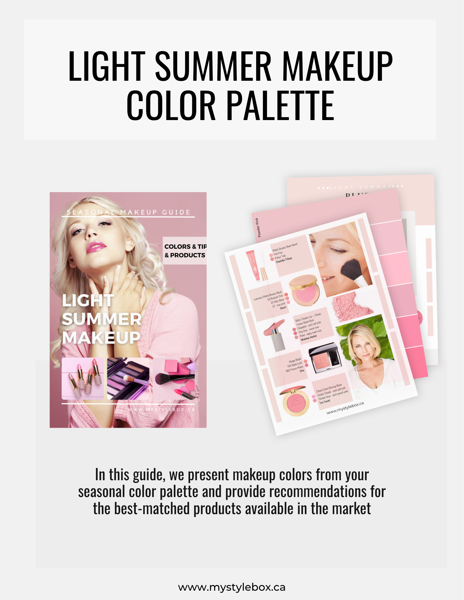 Light Summer Digital Color Palette and Makeup Guide
