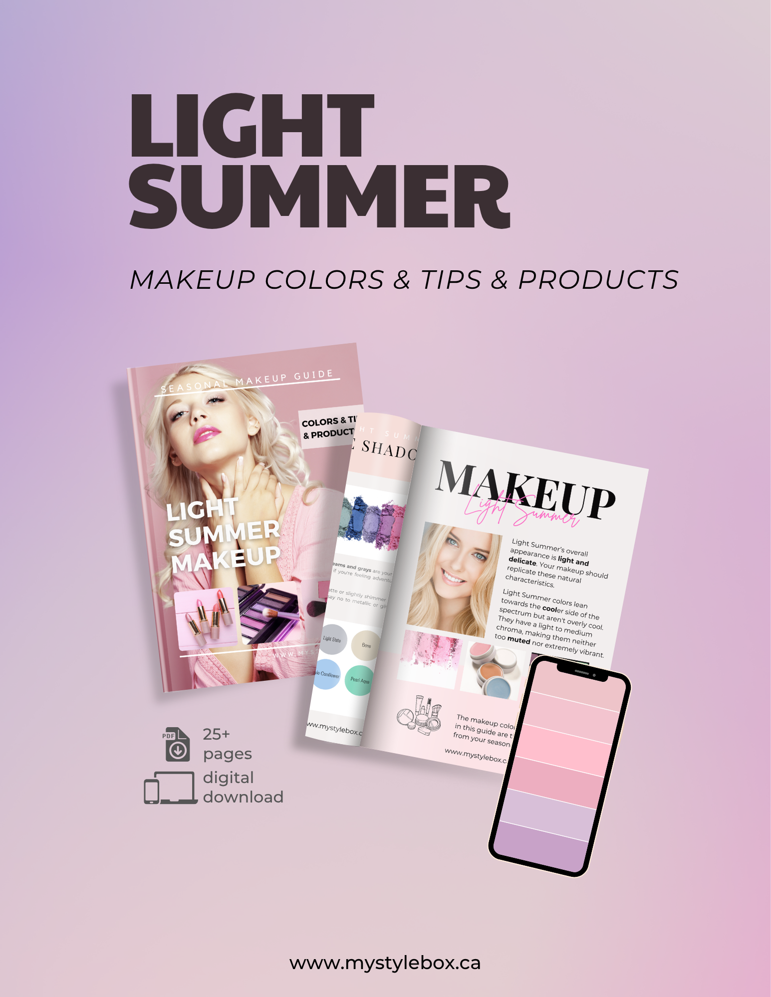 Light Summer Digital Color Palette and Makeup Guide