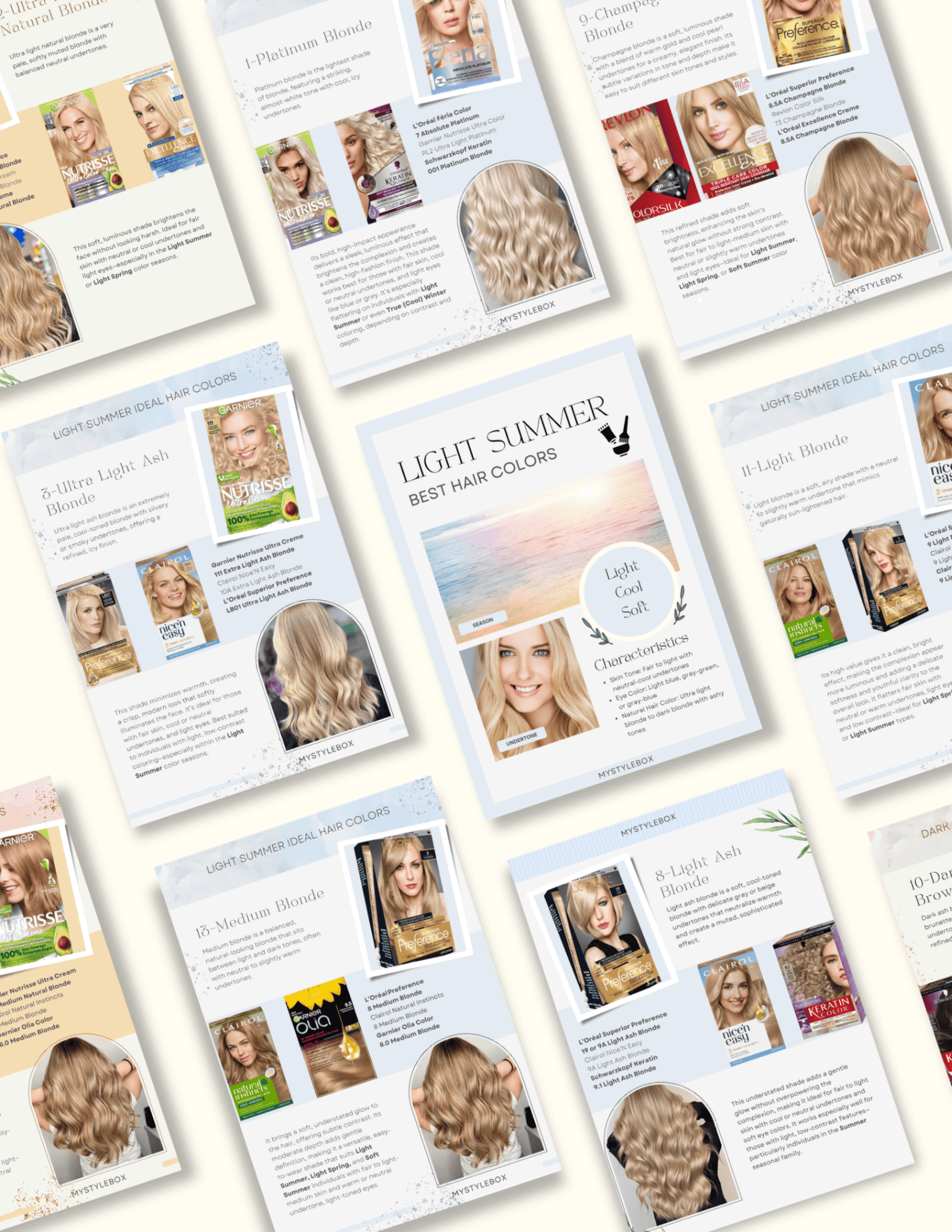 Light Summer Season Hair Color Guide