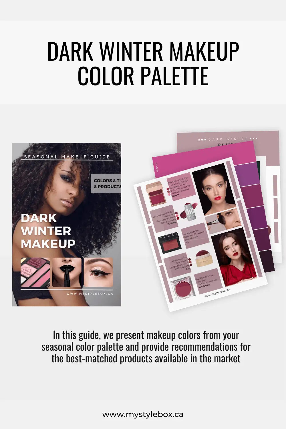Dark (Deep) Winter Color Season Makeup Guide