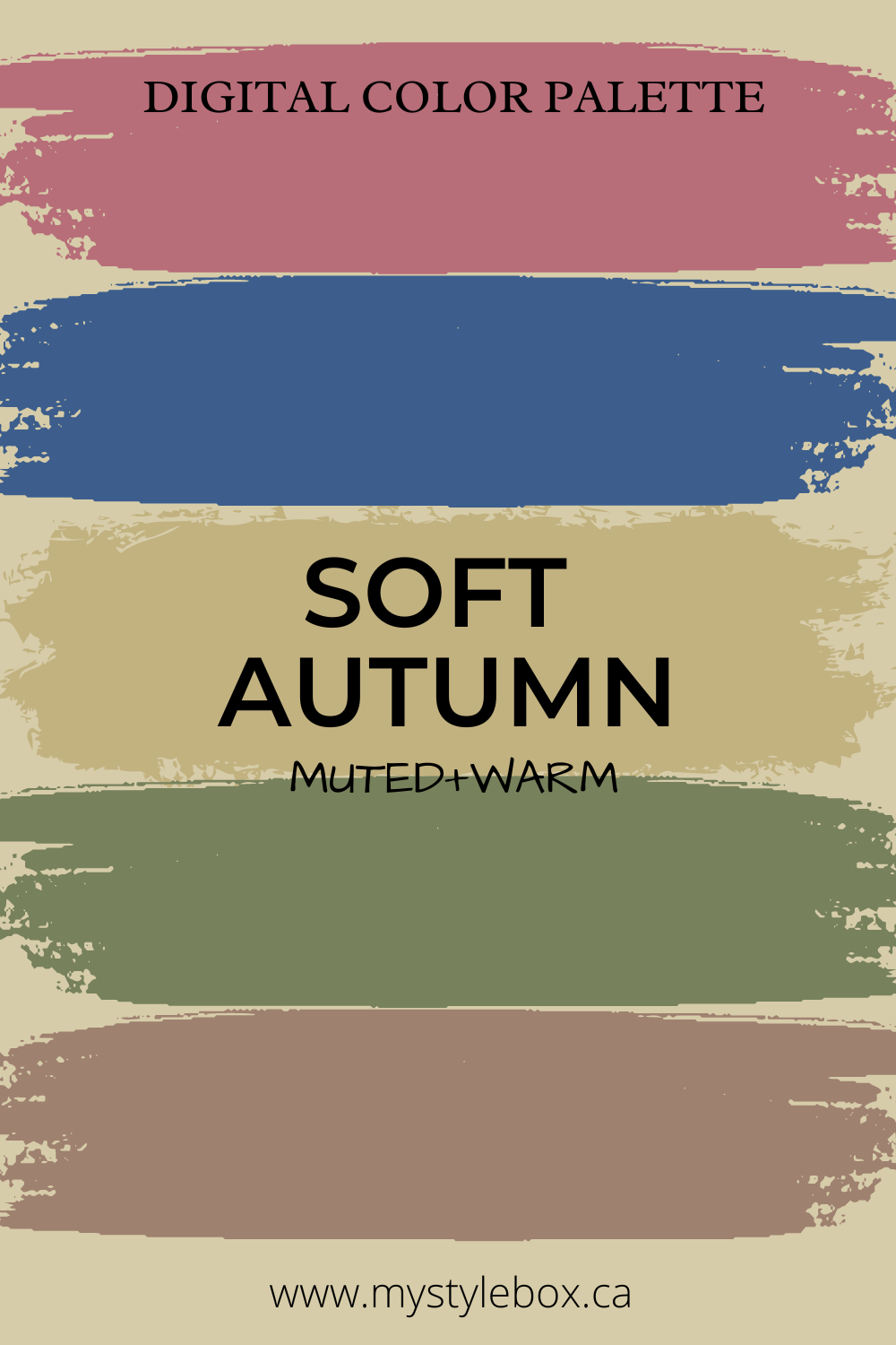 Paleta de colores suaves de la temporada de otoño