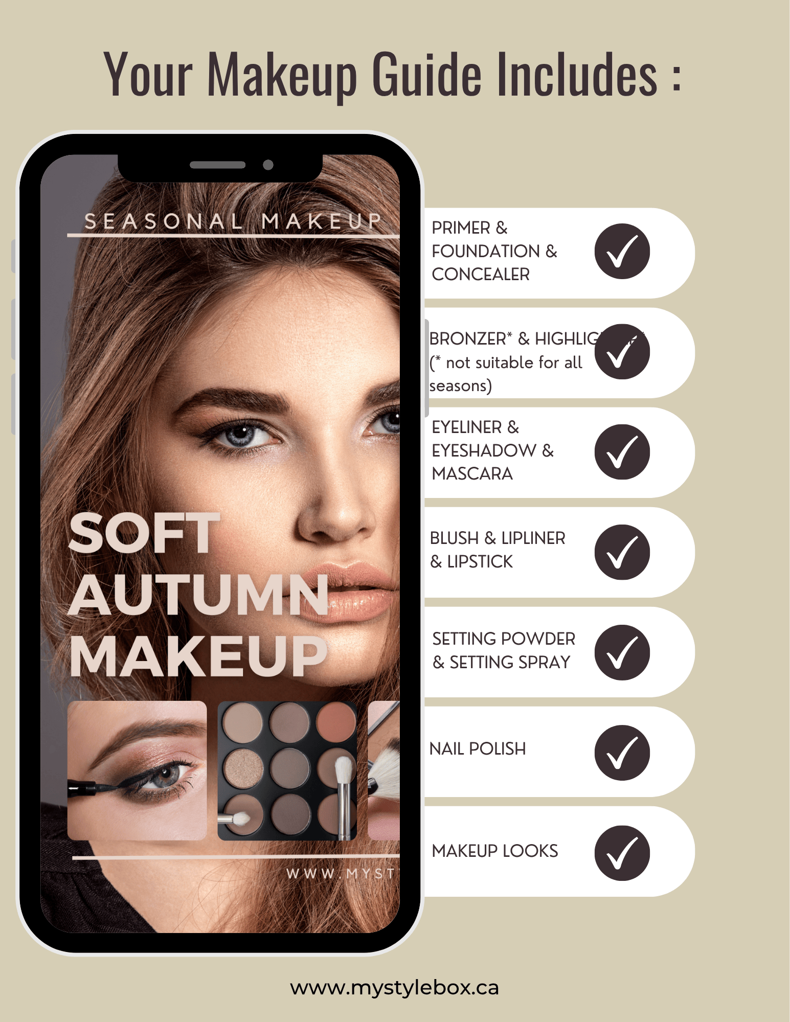 Soft Autumn Color Season Makeup Guide